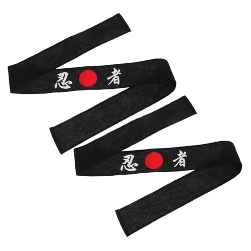 BESTYASH 2 Stück Traditionelles Japanisches Karate Stirnband Sushi Chef Hachimaki Bandana Ninja Stirnbänder Kopfbedeckung Für Küchen Karate Training Kostümparty von BESTYASH