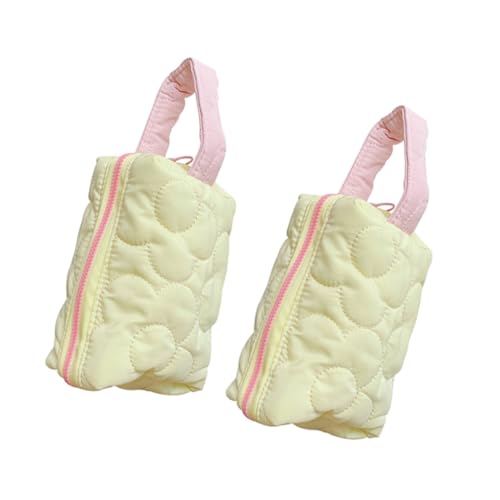 BESTYASH 2 Stück Tragbare Make Up Organizer Tasche Große Kapazität für Reisen Multifunktionale Make Up Tasche mit Griff Stylisches Design für Kosmetik Stifte und Zubehör von BESTYASH