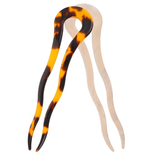 BESTYASH 2stücke U-förmige Haarnadeln Französisch Haarschmuck Haarstäbe Für Frauen Dutts Chignon Pins Haar Styling Zubehör Für Festivals Parties Und Alltag von BESTYASH