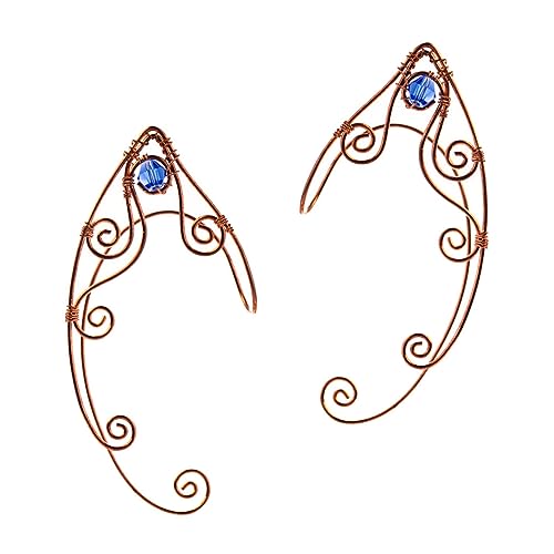 BESTYASH 2 Stück Vintage Ohrclips für Damen Handgefertigte Goldfarbene Ear Bone Clips Ohrloch Kreative Ohrschmuck Teilig und Langlebig für Alltag und Festtage von BESTYASH