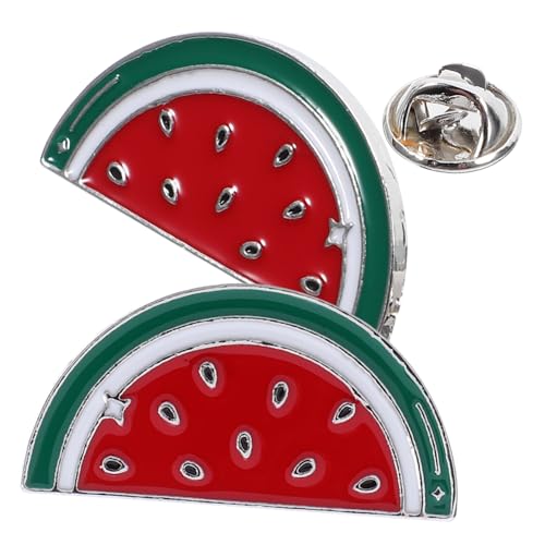 BESTYASH 2 Stück Wassermelonen Brosche Anstecker Lustige Cartoon Frucht Brosche für Frauen Stilvolle Anstecknadeln für Schals und Kleidung Langlebig und Wiederverwendbar von BESTYASH