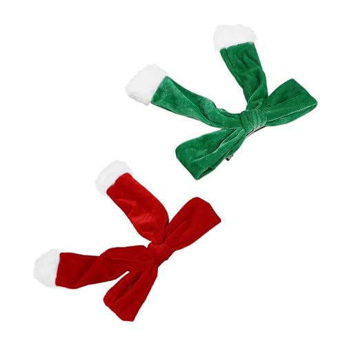 BESTYASH 2stücke Weihnachtsstil Haarspangen Mit Fuzzy- Haarklammer Für Verschiedene Frisuren Als Festliches Haaraccessoire Für Damen von BESTYASH