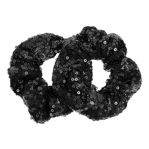 BESTYASH 2 Stück Weihnachts Haarbänder mit Bunten Pailletten Elastische Haargummis zum Waschen Gesichts Modisches Haaraccessoire für Geeignet für Mädchen und von BESTYASH