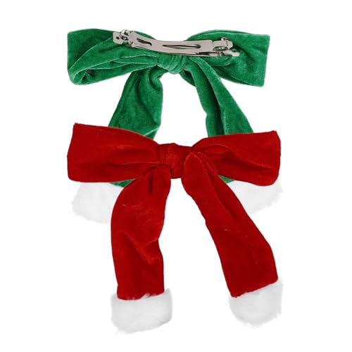 BESTYASH Haarspange Im Weihnachtsstil Haarklammer Flauschiger Rand Weihnachtliches Haarornament Für Frauen von BESTYASH
