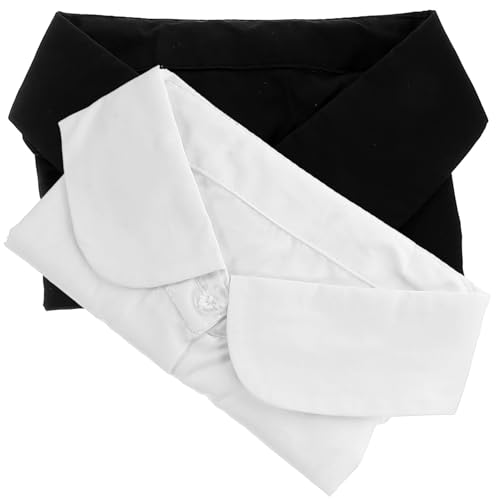 BESTYASH Weißer Falscher Kragen – 2 Stück – Abnehmbar Für Damen – Bluse Mit Reverskragen – Baumwolle – Atmungsaktiv – Ideal Für Partys Hochzeiten Und Freizeitkleidung von BESTYASH