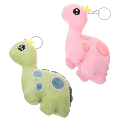 BESTYASH 2stücke Niedliche Dinosaurier Schlüsselanhänger Plüschspielzeug Für Taschen Rucksäcke Und Autoschlüssel Dekoration Für Erwachsene Leicht Und Handlich von BESTYASH