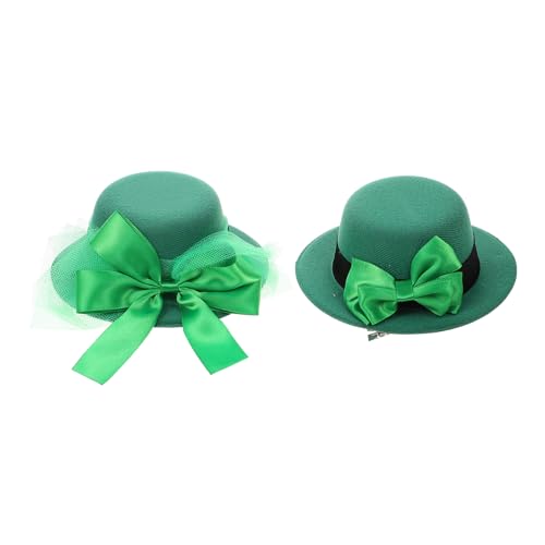 BESTYASH 2stücke Patrick's Day Haarspangen Mit Grünen Hut Und Schleifen Kreative Kopfbedeckung Für Partys Einzigartiger Haarschmuck Für Frauen Irisches Festzubehör von BESTYASH