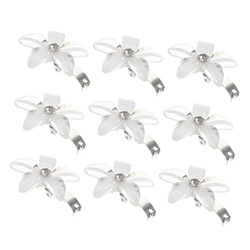 BESTYASH 20stücke Mini Blumen Haarspangen Dekorative Blumen Clips Strass Haarclips Mädchen Haardekorationen von BESTYASH