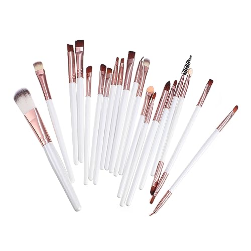 BESTYASH 20 Stück Teiliges Multifunktionales Make Up Pinselset mit Dichtem Haar für Foundation Puder Lidschatten und Concealer Langlebig Leicht zu Reinigen für Tägliches Professionelles von BESTYASH