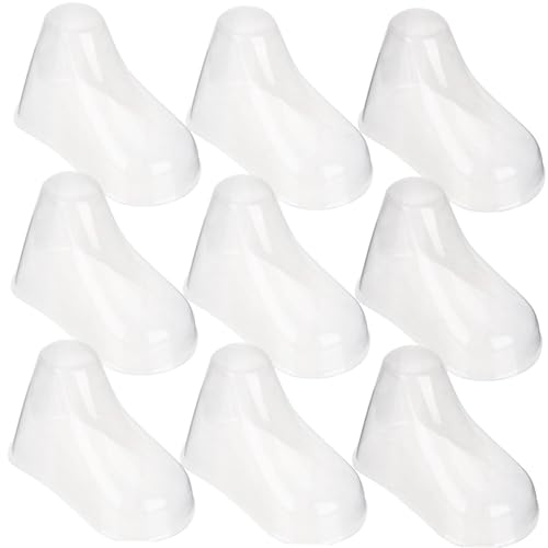 BESTYASH 20 Stück Teiliges Transparent Kunststoff Junge Mädchen Schuh display Ständer Socke und Booties Halter Praktisches Formstabiles Präsentationszubehör für Babyschuhe und Neugeborene von BESTYASH