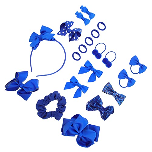 BESTYASH 20stücke Teiliges Haarschmuck Für Mädchen Blaues Haar-accessoire Mit Haarspangen Haargummis Und Stirnband Für Schule Und Freizeit Bequem Und Stylisch von BESTYASH