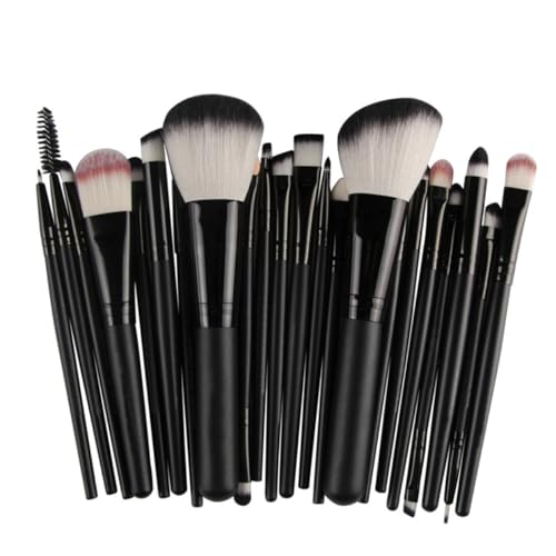 BESTYASH 22 Stück Teiliges Professionelles Make Up Pinselset aus Schwarzem Nylonhaar Vielseitig für Foundation Augenbrauen Lidschatten und Concealer für Tägliche und Professionelle von BESTYASH