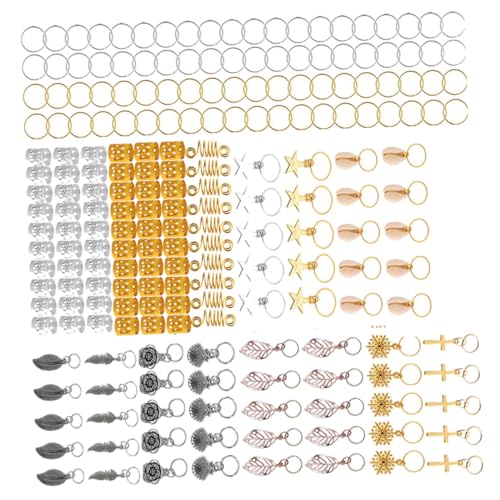 BESTYASH 220 Stück Dreadlocks Haarschmuck Set für Bunte Haarzier Ringe Einfach zu Verwenden für Partys und Besondere Anlässe Perfektes für von BESTYASH