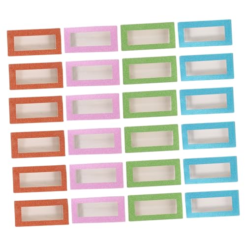 BESTYASH 24 Stück Teiliges Falsche Wimpern Aufbewahrungsbox Leichte Lash Organizer mit Farblich Unterschiedlichem Design Sicherer und Sauberer Schutz für Künstliche Wimpern von BESTYASH