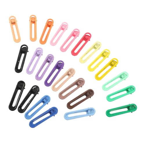 BESTYASH 24 Stück Teiliges Haarklammern Bunte Ovale Haarspangen Leichte Haaraccessoires für Damen und Vielseitig Einsetzbar für Alltag Party Weihnachten und Cosplay von BESTYASH