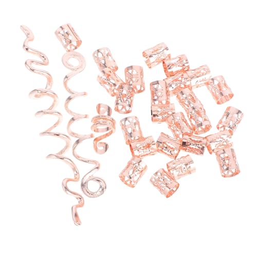 BESTYASH 28 Teilige Haar Dreadlock Ringe Verstellbare Haarperlen Für Zöpfe Verstellbare Flechtringe Manschettenclips Für Frauen Zopfschmuck Dekorationen von BESTYASH
