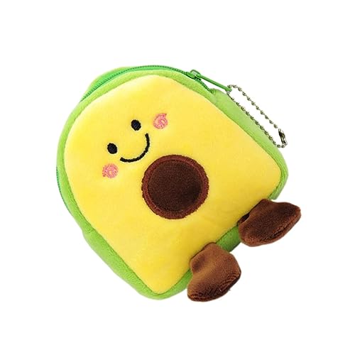 BESTYASH 2St Avocado Geldbörse schöne Geldtasche Reisetasche Kinder Geldbörse Schlüsselbund Avocado-Münzbeutel Cartoon-Mini-Tasche Reißverschluss Geldbeutel Spielzeug Halterung von BESTYASH