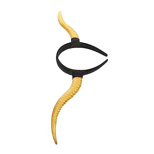 BESTYASH 2St Croissant-Stirnband halloween kopfschmuck halloween kopfbedeckung schwarzes Kostüm Kopfbedeckung aus Schafshorn weihnachtsdeko Haarbänder DIY kopfschmuck requisiten Haarschmuck von BESTYASH