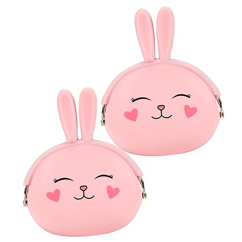 BESTYASH 2stücke Münzbörse Aus Silikon Geformt Wie Hase Zur Aufbewahrung Von Bargeld Kleine Geldbörse Für Mädchen Leicht Zu Tragen Und Vielseitig Einsetzbar Bargeldaufbewahrungstasche von BESTYASH