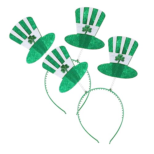 BESTYASH Accessoires Zum St. Patricks Day: 2 Stück Kleeblatt-hut-stirnband Haarschmuck Für Damen Als Party-outfit von BESTYASH