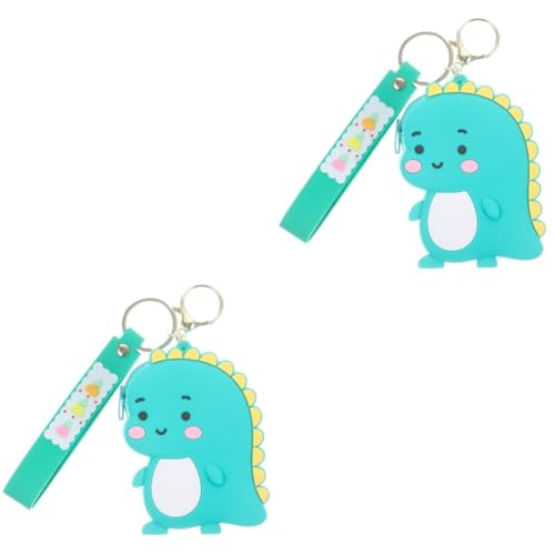 BESTYASH 2St Kleines Dinosaurier-Geldbörse Hängende Anhänger Rucksack-Schlüsselanhänger für Mädchen für den einzug schlüsselanhänger Kinder süße kleine geldbörse Brieftasche klein von BESTYASH