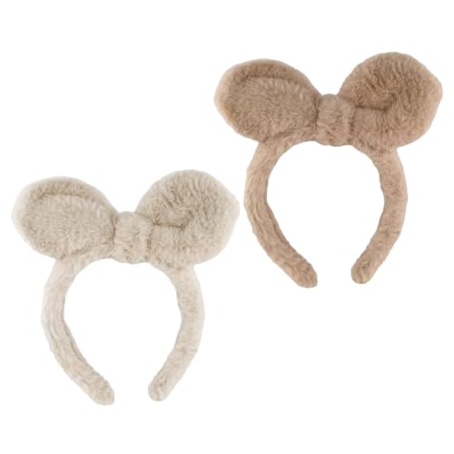 BESTYASH 2stücke Plüsch Stirnband Multifunktions Haarband Kompakt Wiederverwendbar Schönes Stirnband Für Cosplay Und Foto Requisiten von BESTYASH