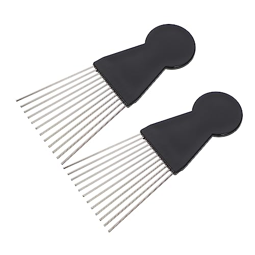 BESTYASH 2stücke Haarpick Combs Für Lockiges Haar Für Herren Hochwertiger Afro-kamm Für Friseur Styling-tools Sanft Zu Haarwurzeln Für Nasses Und Trockenes Haar von BESTYASH