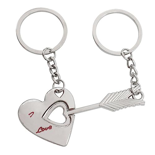 BESTYASH 2stücke Schlüsselanhänger Mit Herz Und Design Stylische Aus Legierung Für Valentinstags Hochzeits Und Geburtstagsgeschenk von BESTYASH