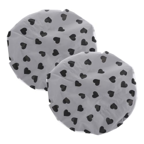 BESTYASH 2stücke Große Verstellbare Satin-duschhauben Für Damen Wasserdichte Haube Zum Schlafen Für Pflegebehandlungen Wiederverwendbar Für Langes Haar Mit Herzdesign von BESTYASH