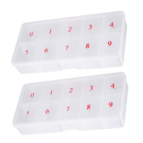 BESTYASH 2 Stück Nailart-aufbewahrungsbox Für Bastelbedarf Organizer Für Künstliche Nägel Separate Fächer Und Abdeckung von BESTYASH