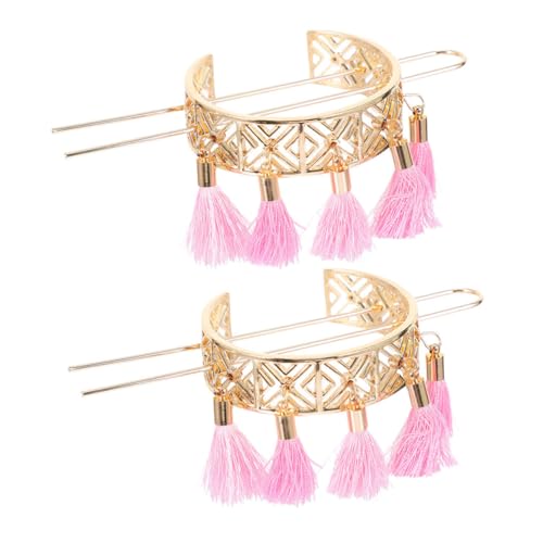 BESTYASH 2stücke Vintage Geometrische Blumen-haarspangen Mit Fransen Für Damen Und Mädchen Stilvolle Haaraccessoires Für Hochzeiten Partys Und Alltag von BESTYASH