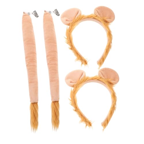BESTYASH 2sätze Löwenkostüm-requisiten Mit Tierohr-stirnband Und Tierschwanz-requisite Für Party Cosplay Karneval Und Festival-kostümpartys Aus Hochwertigem von BESTYASH