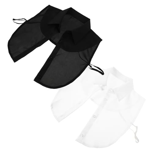 BESTYASH 2st Fake-kragen Haarspangen Für Kleidung Handwerkliche Nähnadeln Kleidung Gefälschter Kragen Netter Schlüsselbund Quiltnadeln Abzeichen Haarspangen Süßer Anhänger Polyester von BESTYASH