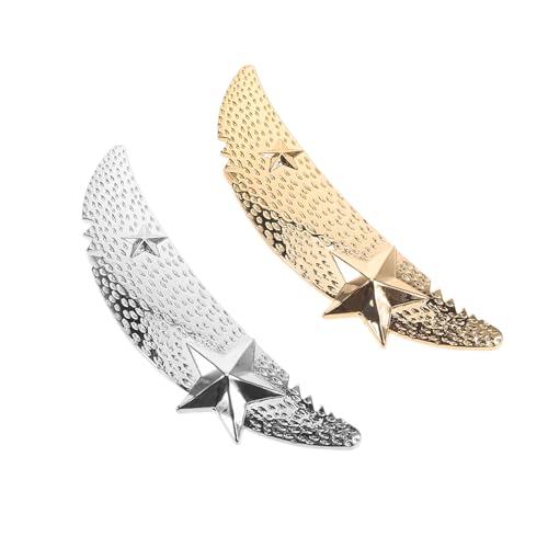 BESTYASH 2stücke Mond-haarspangen Für Damen Elegante Haarklammern Aus Metall Kleine Haarnadeln Zubehör Für Stilvolle Frisuren Für Täglichen Gebrauch Und Besondere Anlässe von BESTYASH