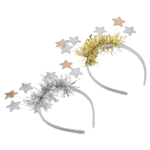 BESTYASH Stern-stirnband-set Neujahrs-kopfbedeckung Für Partys Urlaubs-haarband Mit Bopper Weihnachts-accessoire von BESTYASH