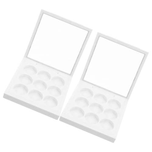 BESTYASH 2stücke Durchsichtiges Etui Fächer Leere Lidschatten Palette Nachfüllbare Diy Box Make up Aufbewahrungsbox Für Lippenstift Puderrouge von BESTYASH