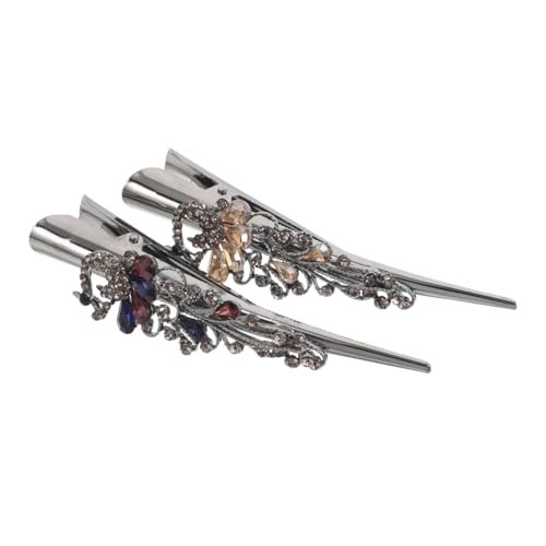 BESTYASH 2stücke Dekorative Haarspangen Mit Strass Für Damen Vintage-haarnadeln Aus Metall Im Entenschnabel-stil Rutschfeste Clips Für Dickes Haar Styling Und Besondere Anlässe BESTYASH 2stücke Dekorative Haarspangen Mit Strass Für Damen Vintage-haarnadeln Aus Metall Im Entenschnabel-stil Rutschfeste Clips Für Dickes Haar Styling Und Besondere Anlässe von BESTYASH