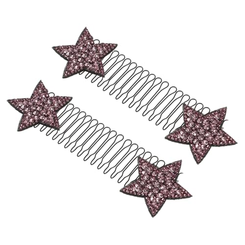 BESTYASH 2stücke Farbige Stern-haarspangen Dehnbare Haarklammern Für Damen Unsichtbare Haarkämme Zur Haarpflege Styling-tool Für Jeden Anlass von BESTYASH
