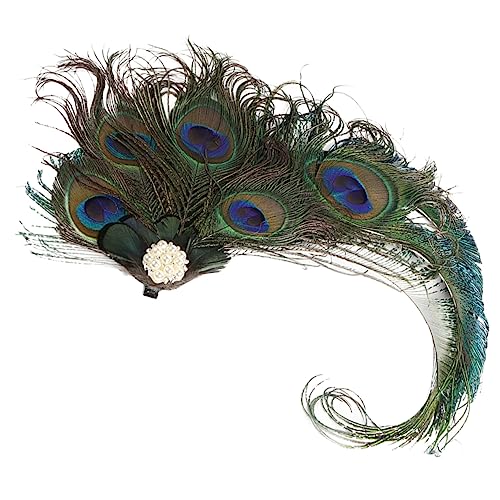 BESTYASH 2stücke Fascinator Haarclip Mit Pfauenfedern Für Frauen Jahre Flapper-accessoire Für Hochzeiten Partys Und Besondere Anlässe Elegantes Design Für Stilvolle Auftritte von BESTYASH
