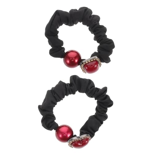 BESTYASH 2 Stück Herz- Und Quadratförmige Haargummis Elastische Haargummis Für Zöpfe Süßes Haarschmuck-set Zum Valentinstag Haar-accessoires Für Frauen Und Mädchen von BESTYASH