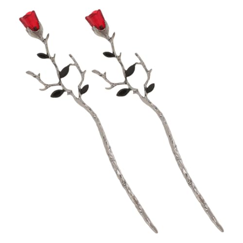 BESTYASH 2stücke Haarnadel Im Chinesischen Stil Blumen-haarstab Retro-haarstab Zarter Damen-kopfschmuck Lange Haarnadel Haarstäbchen Haarschmuck Für Besondere Anlässe von BESTYASH