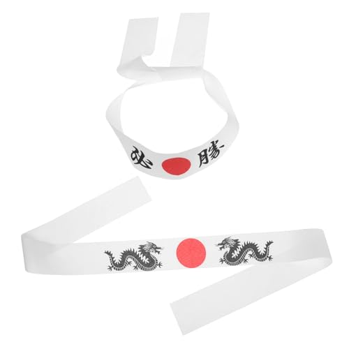 BESTYASH 2stücke Stirnband Für Kochmützen Sushi-hut-accessoires Haarband Mit Japanischem Ninja-design Atmungsaktiv Für Verschiedene Anlässe von BESTYASH