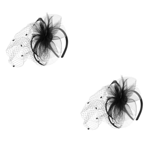 BESTYASH 2stücke Mesh Fascinator Hut Mit Federn Für Damen Haarschmuck-accessoire Für Hochzeiten Partys Und Romantisches Und Leichtes Design von BESTYASH