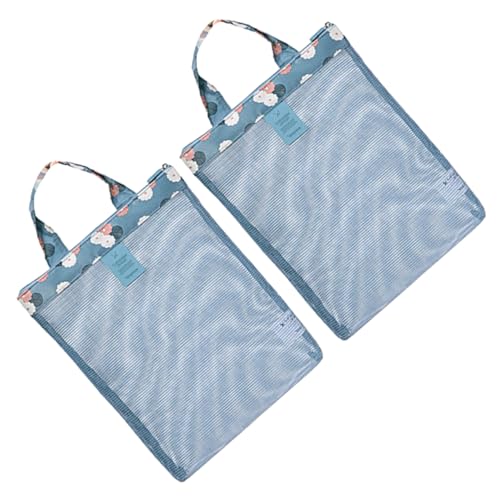 BESTYASH 2stücke Mesh-Strandtasche Mit Großem Fassungsvermögen Badeetasche Für Handtücher Und Wasserflaschen Leicht Und Tragbar Für Strand See Sand Fällt Netz von BESTYASH