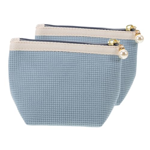 BESTYASH 2stücke Mini-Make-up Tasche Für Damen Kleine Tragbare Kosmetiktasche Im Niedlichen Design Wasserabweisend Und Staubdicht Für Reisen Und Lippenstift-Organizer Sanftem von BESTYASH