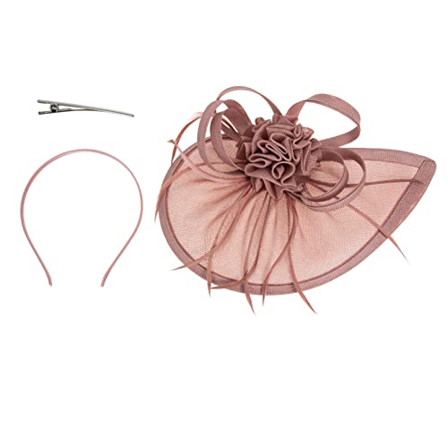 BESTYASH 2stücke Multi-funktionales Haarschmuck Netzstoff Hochwertiger Tragbarer Haarreif Für Hochzeiten Partys Und Besondere Anlässe Und Dekoratives Party-accessoire Nude-rosa von BESTYASH