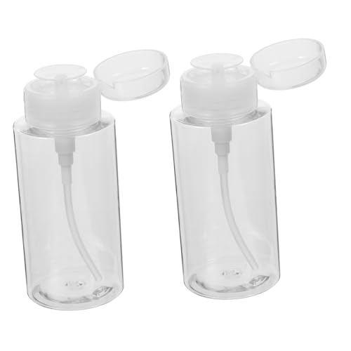 BESTYASH 2stücke Pumpflasche Push-down-flasche Für Nagellackentferner Und Make-up-entferner Leere Flasche Mit Dosierfunktion Auslaufsicher Und Wiederverwendbar von BESTYASH