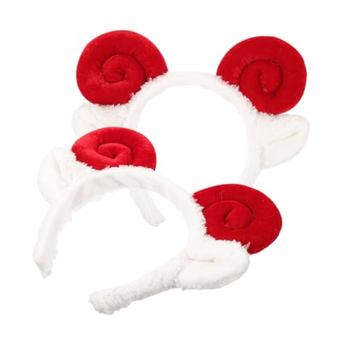 BESTYASH 2stücke Schafohren-haarreifen Schafhorn-stirnband Halloween-kopfschmuck Modischer Stirnband Süße Haarband Tierkopfschmuck Schöner Haarreifen Halloween-haarband Haardekor Für von BESTYASH
