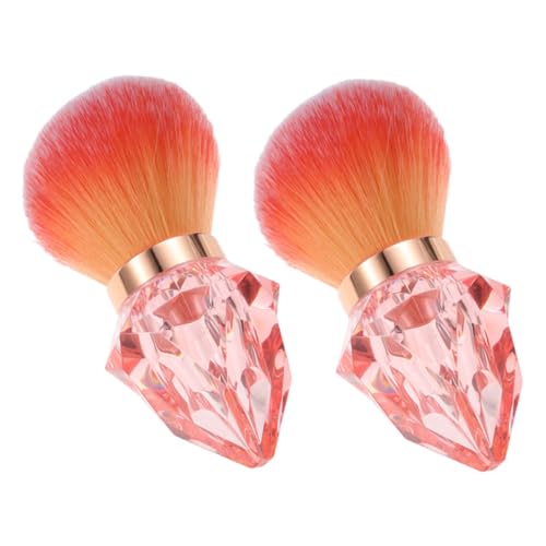BESTYASH 2stücke Teiliges Nagelstaub-pinsel Mit Diamantförmigem Griff Tragbarer Puder-reiniger Und Blush Pinsel Für Make-up Und Nagelkunst Für Frauen Und Mädchen von BESTYASH