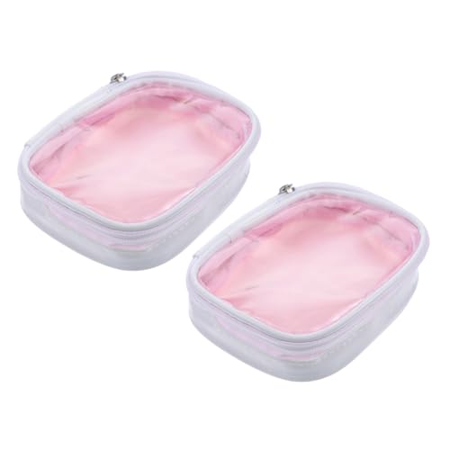 BESTYASH 2stücke Transparente Kosmetiktasche Kleine Tasche Für Handtasche Klar Make-up Tasche Reise-Make-up-Tasche Kleine Kulturtasche Reisetaschen-Organizer von BESTYASH